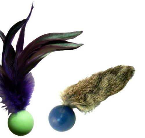 Pong Pack Cat Toy: Feather Pong & Fur Pong From 