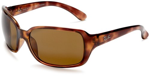 Ray-Ban Women's 4068P Oversized Wrap Sunglasses,Brown