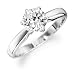 0.73ct Diamond Solitaire Engagement ring in 18ct White Gold