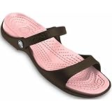 crocs Women's Cleo Slide,Chocolate/Cotton Candy,9 M