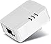 TRENDnet Powerline AV200 Mini Network Single Adapter, up to 200 Mbps over existing electrical lines, TPL-308E