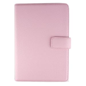 Bundle Monster Amazon Kindle 3 Ebook Genuine Leather Opening Case Cover Jacket with Interior Compartments – Fit 3rd Generation – Pink