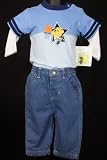 Tuti Fruiti New Fall/Winter Infant Baby Boys Baby Blue Embroidered Denim Pant Set