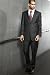 Info/Buy Luxury Wool Rich Single Breasted 2 Button Black & White Jacket with Cashmere