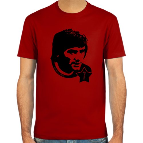 T-Shirt George Best ::: Farbauswahl: skyblue, sand, weiß oder deepred ::: Größen: S-XL ::: Fußball-Kult