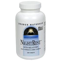 Source Naturals NightRest with Melatonin, 200 Tablets