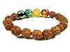 Hand Mala Rainbow Stone, Wrist Mala, Buddhist Prayer Beads for Yoga