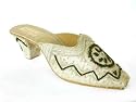 Beachcombers! Ever After Ethnic Embellished Heels Silk Sequin & Beaded Indian Khussa Belly Dance Wedding Shoes