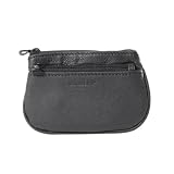 Saddler Leather Zip Top Coin Purse with Front Zip Pocket