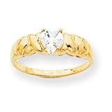 14k Gold April Birthstone Ring