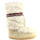 IMAGE OF Womens Winter Snow Moon Fur Boots Beige