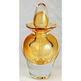 Amber Art Glass Perfume Bottle X146-2 by Blown Art Glass Studio
