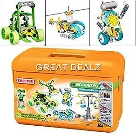 Meccano Erector Construction Motorized Machinery Set (Orange)