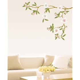 Easy Instant Decoration Wall Sticker Decal - Blossoming Flowers