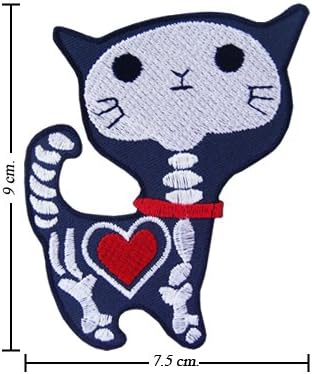 Cat Ghost Cartoon Comic patches 7.5x9 cm Iron on Patch / Embroidered Patch This Appliques Are Great for T-shirt, Hat, Jean ,Jacket, Backpacks.