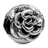 Silverado 'Big Blossom' Silver Charm - Fits On Pandora Chamilia And Troll Bracelets