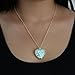 Ammazona Magical Aqua Blue Tree Heart Glow In The Dark Pendant Necklace Gift
