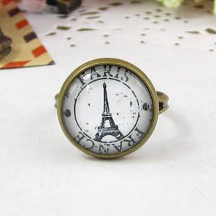 Classic Color Ring Strongly Individualizes Eiffel Tower Finger Adjustable Ring