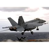 F/A-18E Super Hornet (Take Off from Aircraft Carrier) Art Poster Print - 11x17