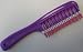 Purple Wavy Wide Tooth Teasing Hair Comb with White and Pink Tips - 6 1/2 inches x 1 1/2 inches