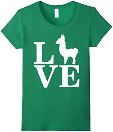 Women's Love Llama Shirt -  I Love Llamas T-Shirt - Premium T-shirt  Large Kelly Green