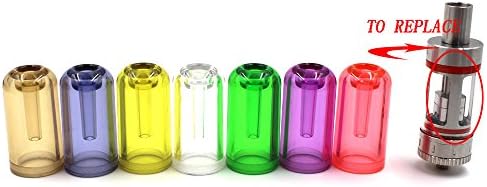 Mini Subtank Mini Acrylic Round Replace Replacement Bell Cap Tank Tube 22mm Perfect Fit Whole Replace (6 Colors Choose) FBA Stock (Clear)