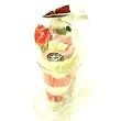 Gift Wrapped 2 Tone Strawberry Marble Parfait Icecream Sundae Dessert 2 Hand Towels Wash Cloth Home Gift Set Pink and Vanilla colors with Strawberry Magnet