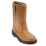 Blackrock Workwear Safety Work Leather Tan Rigger Boots Fur Lined With Steel Toe Cap and Midsole