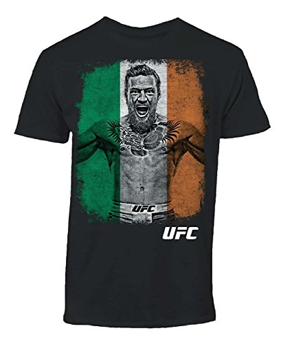 UFC Men's Conor McGregor Flag Tee Shirt Black
