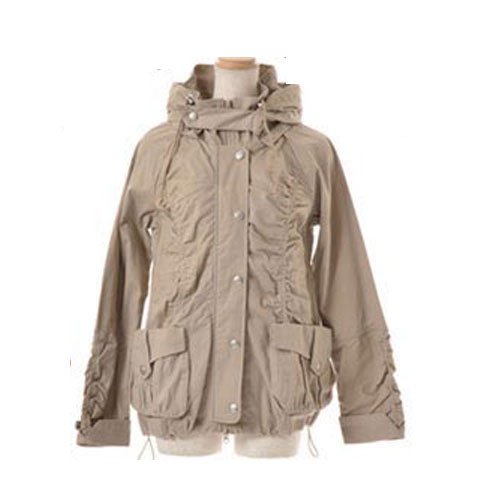 裾＆ウエスト絞りヒモ ロング丈 ミリタリージャケット コート 春ジャケット 春コート 春物 スプリング アウター バルーンコート レディース 女性