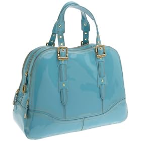 <b>MAXX NEW YORK Bridle Patent Bowler Handbag</b>