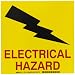 Brady 77221,  B946 Picto Label 8-1/4 X 8-1/4 Blk,Red/Yel, 8 1/4" Height x 8 1/4" Width, Black/Red on Yellow, Legend "Electrical Hazard (W/ Picto)"  (1 per Order)