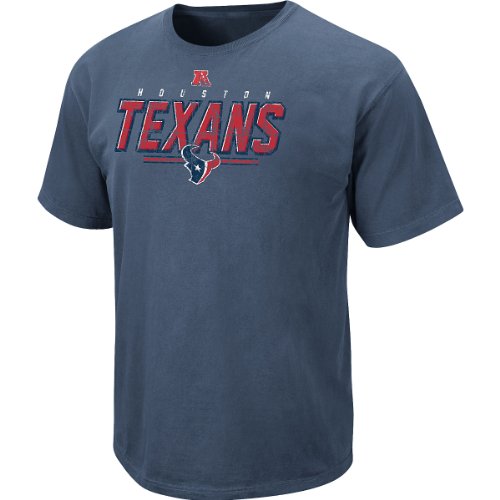 NFL Men's Houston Texans Vintage Roster II Short Sleeve Pigment Dye Tee (Pigment Denim, Medium)