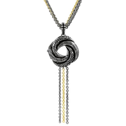 Two Tone Love Knot Necklace - James Bond Inspired Jewelry
