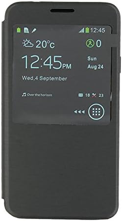 Kang S-View Window Leather Flip Case Stand Cover For Sumsang Galaxy Note3 Neo N7505 (Black)