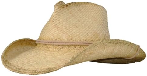 Small Distressed Soft Raffia with Stampede Cord and Band