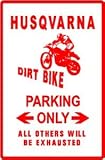 HUSQVARNA PARKING ONLY sport street sign