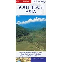 Southeast Asia Travel Map: Includes Cambodia, Indonesia, Laos, Malaysia, Myanmar, Philippines, Singapore, Thailand and Vietnam