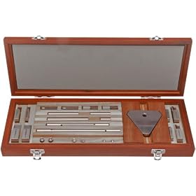 Mitutoyo 516-612, Square Gage Block Accessories Set, Inch, 27 Pieces, wood case