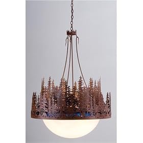 Meyda Tiffany - 16212: Rust - 36W Pine Lake Inverted Pendant by Meyda