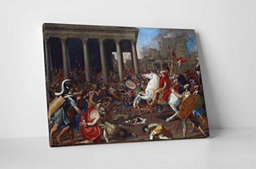 The Conquest Of Jerusalem by Emperor Titus by Nicolas Poussin 20x16x1.25