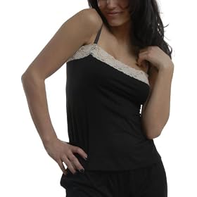 Intimo Women's Microfiber Camisole with Contrast Lace