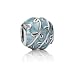 Pandora Damen-Bead, Sterling Silber 925 , Emaille hellblau , 790525E18