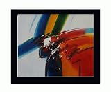 Art Reproduction Oil Painting - Abstract: Color Stack III with New Age Wood Frame - Black Finish - 24.75 X 28.75 - Hand Painted Framed Canvas Art