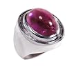 Sterling Silver Natural Cabochon Amethyst Fashion Ring Size 6.5 Ct.tw 10.00