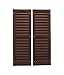Louvered Shed Shutter or Playhouse Shutter, Brown 9