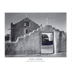 Ansel Adams (Taos Pueblo Church, New Mexico) Art Poster Print - 16" X 20"