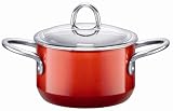 Silit 2-Quart High Casserole with Lid, Energy Red