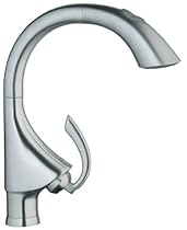 Hot Sale GROHE 32 071 SD0 K4 Dual Pull-Out Spray Kitchen Sink Faucet, Stainless Steel