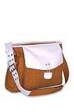 Baby Kaed Devani Diaper Bag - Burnt Orange With Faux Leather Trim